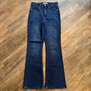LOFT Women’s 26 / 2 Flare‎ Leg Jeans The Slim Flare Y2K High Waist Blue Zipper